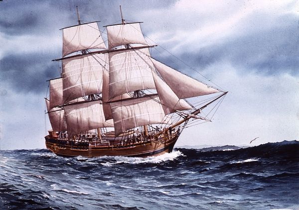 600x422 Mayflower Ship - Mayflower Ship Painting