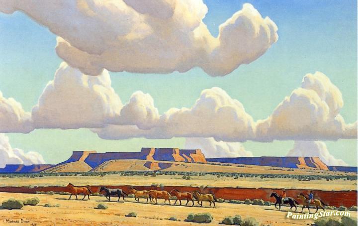 720x454 Wide Lands Of The Navajo Artwork By Maynard Dixon Oil Painting - Maynard Painting