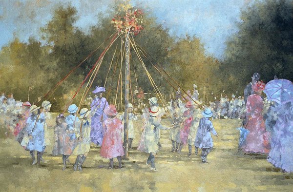 600x394 The Maypole Art Print By Peter Miller - Maypole Painting