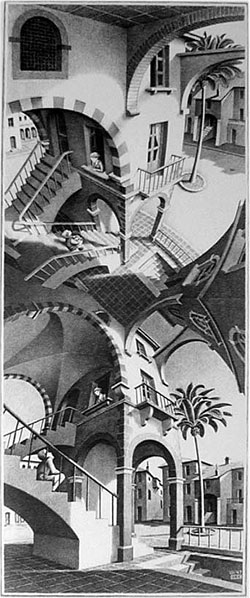 250x598 M.c. Escher Lines And Colors - Mc Escher Painting