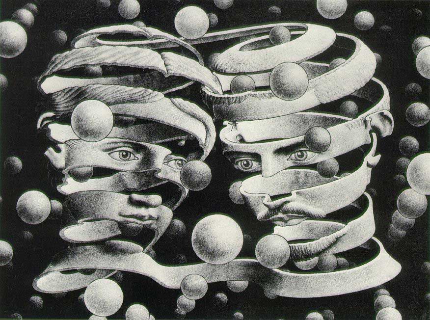 876x652 It's M. C. Escher, Not Salvador Dali! - Mc Escher Painting