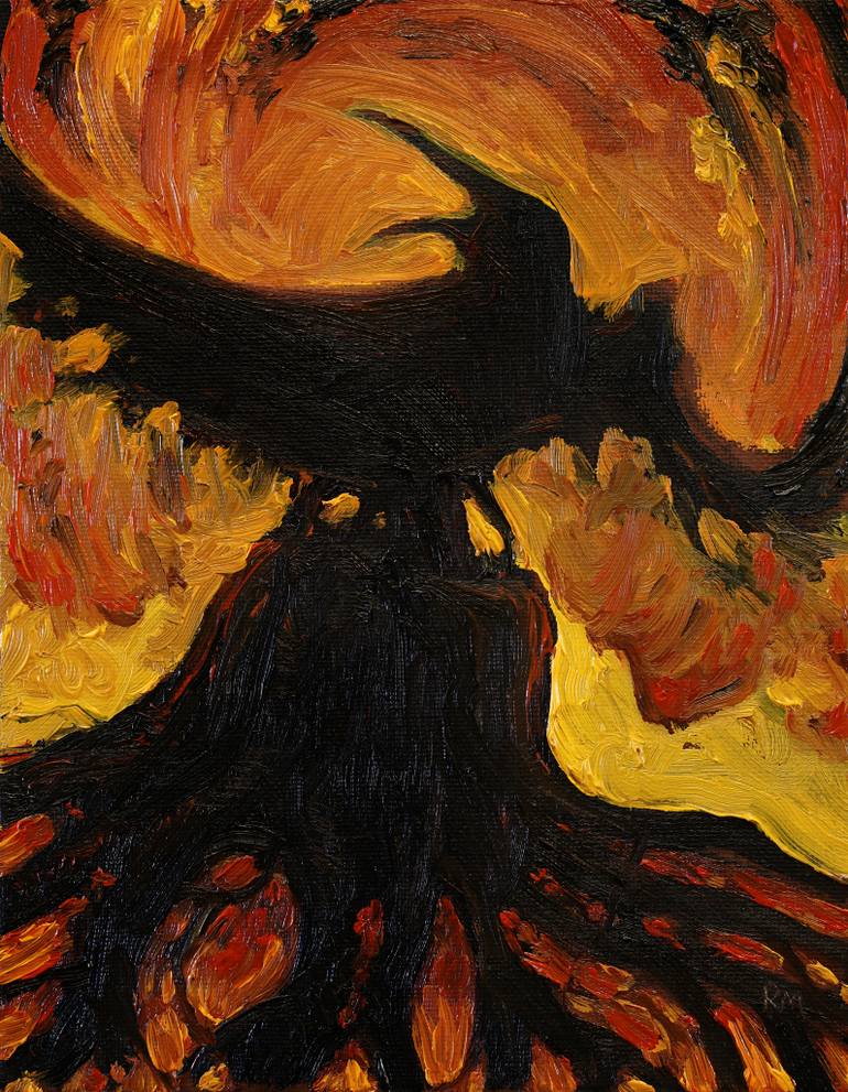 770x991 Saatchi Art Burning Crow Painting By Ryan Mcdonald - Mcdonald Painting