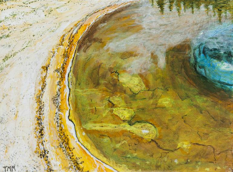 770x568 Saatchi Art Yellowstone Pool 02 Painting By Timothy Mcguire - Mcguire Painting