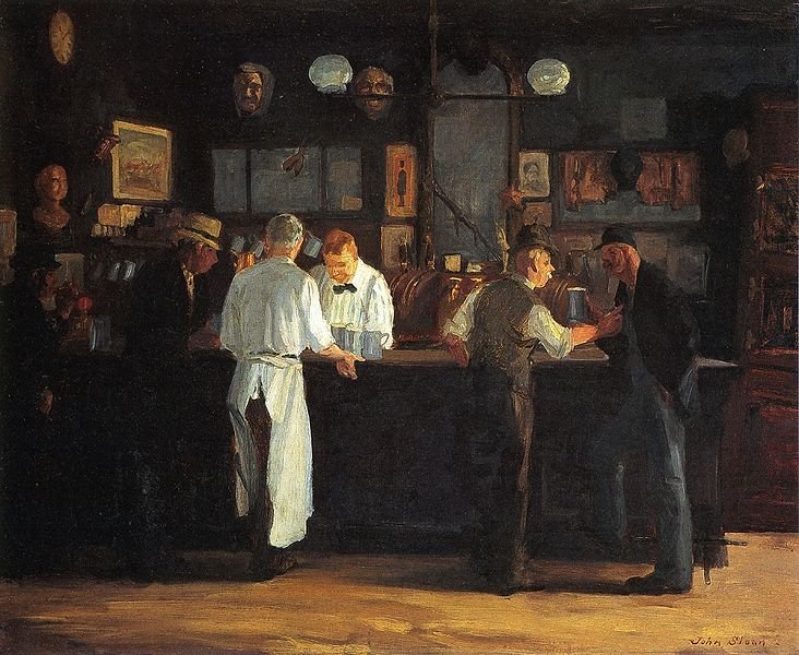 732x600 Mcsorley's Bar By John Sloan My Daily Art Display - Mcsorleys Bar Painting