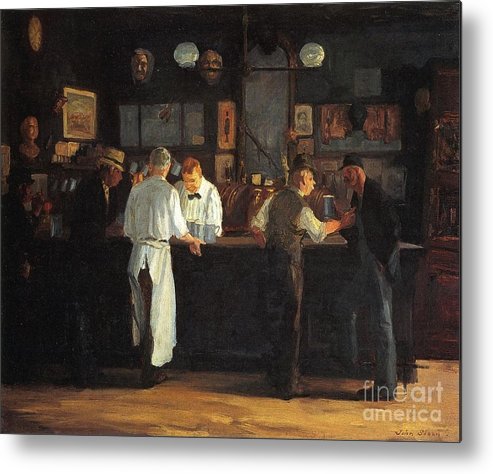 493x474 Mcsorley's Bar Metal Print By Motionage Designs - Mcsorleys Bar Painting