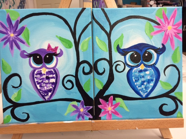 640x480 122 Owl Love You Mom Amp Me Paint Party Bb Designs - Me Painting