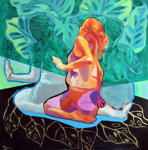 495x500 Druga Ja ( Another Me ) By Anna Masiul Gozdecka (2018) Painting - Me Painting