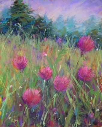 340x425 Maine Meadow Painting Original Art Painting By Karen Margulis - Meadow Painting