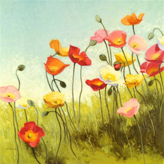 700x700 Shirley Novak Meadow Suite I Painting Anysize 50% Off - Meadow Painting