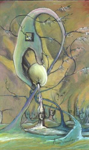 297x500 La Vie A L' Arrivee ( The End Of Life ) By The Spiritualist Artist - Meaning Of Life Painting