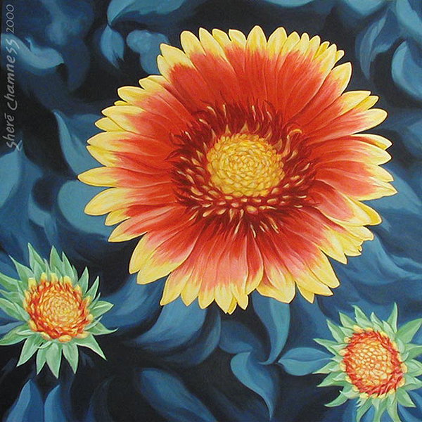 600x600 Realart Gaillardiaor The Meaning Of Life, Acrylic On Canvas By - Meaning Of Life Painting