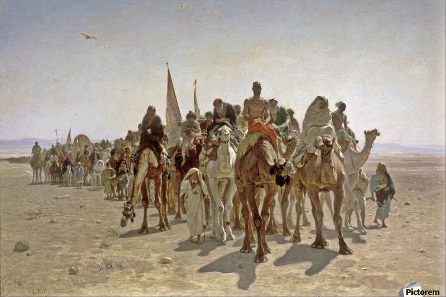 900x599 Pilgrims Going To Mecca, Painting From 1861 - Mecca Painting