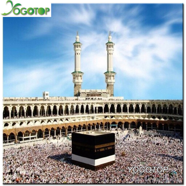 640x640 Diy Diamond Mosaic Pilgrimage To Mecca Diamond Painting Cross - Mecca Painting