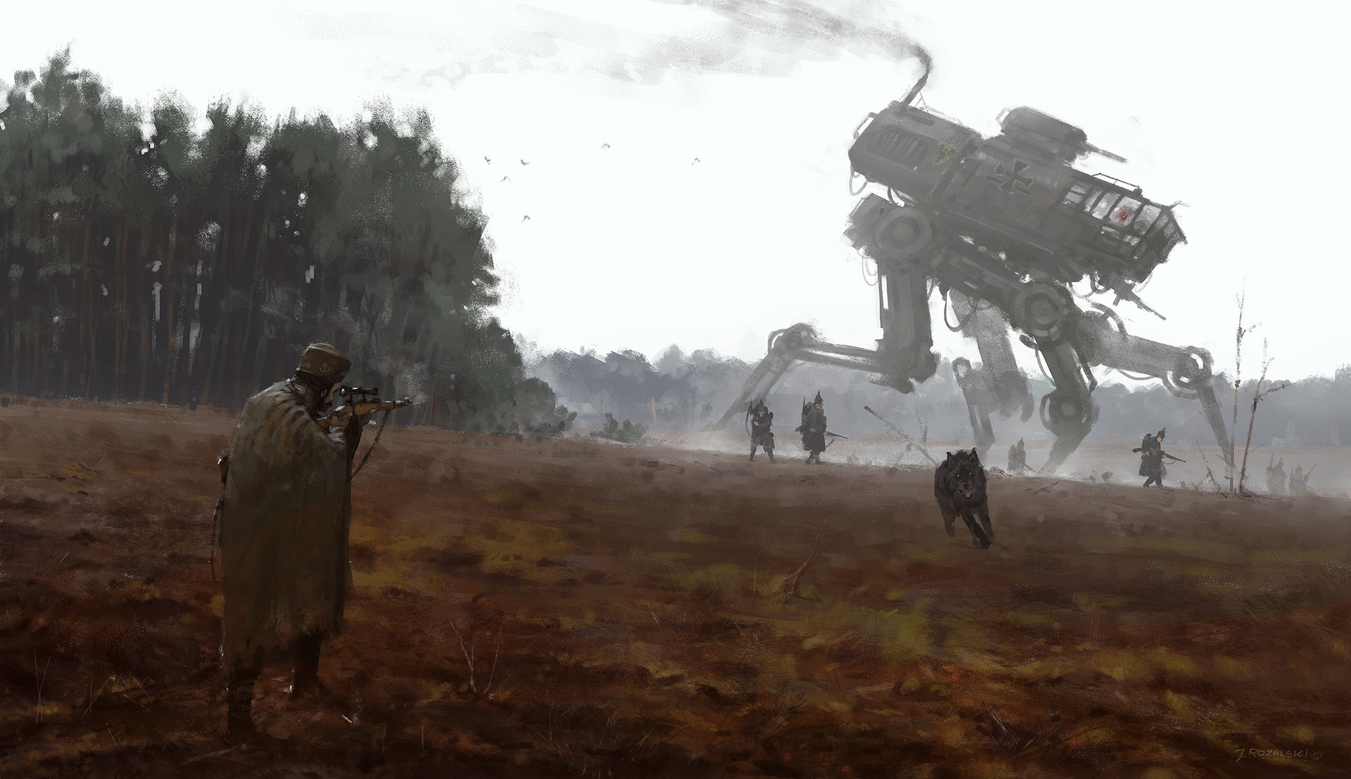 1920x1107 Artstation - Mech Painting