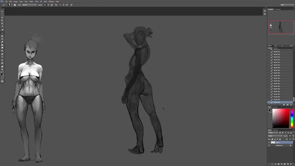 960x540 Female Body Painting Process - Mech Painting
