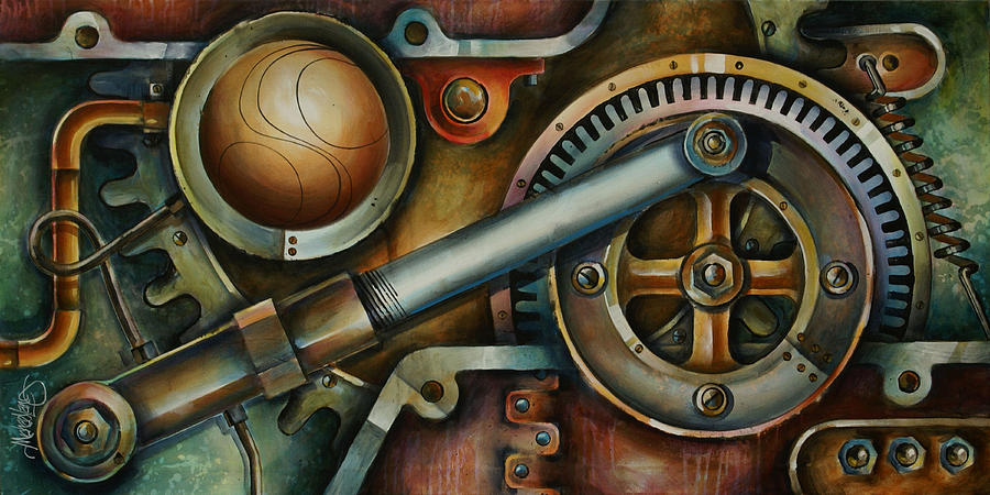 900x450 Mechanical Paintings Assembled Painting Michael Lang - Mechanical Painting