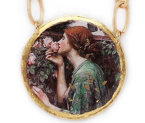 500x426 Medallion With A Reproduction Of The Painting Soul Of Rose By - Medallion Painting