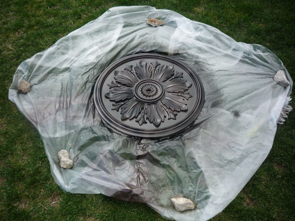 1000x750 Remodelaholic Ceiling Medallion As Art - Medallion Painting