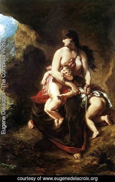 381x600 Eugene Delacroix - Medea Painting