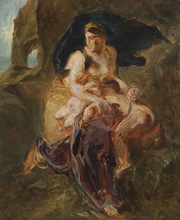 354x432 Medea About To Kill Her Children Fine Art Print By Eugene - Medea Painting