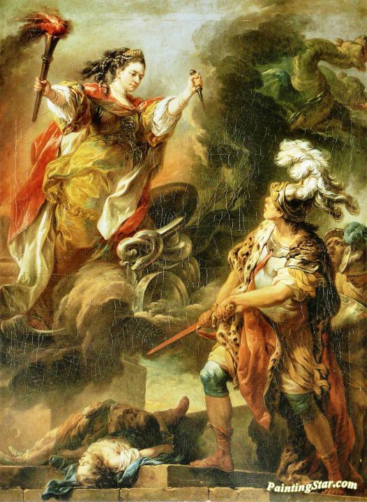 526x720 Miss Clairon In Medea Artwork By Carle Van Loo Oil Painting Amp Art - Medea Painting