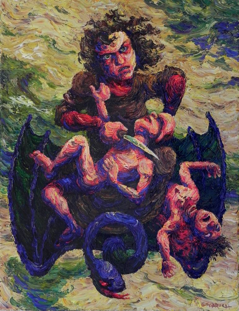 770x1001 Saatchi Art Medea Painting By David Goodrich - Medea Painting