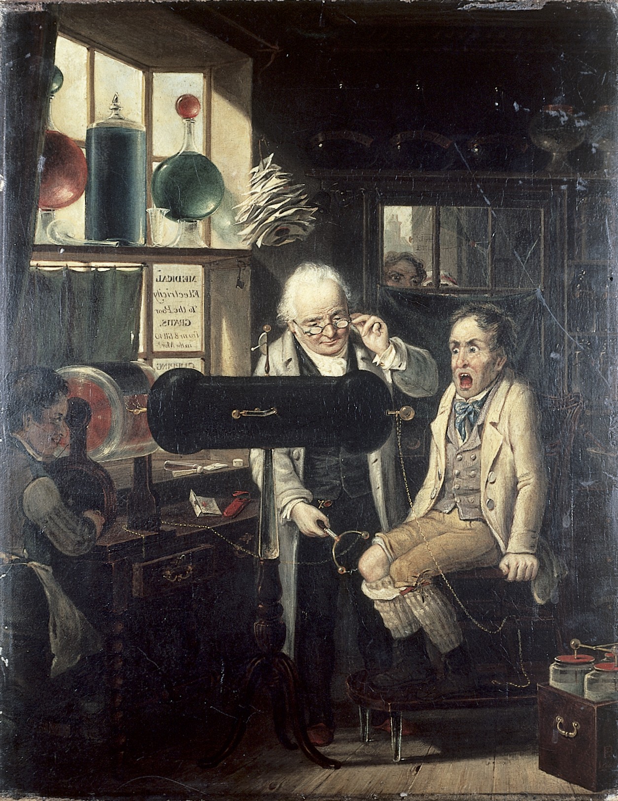 1254x1626 Filedispensing Of Medical Electricity. Oil Painting By Edmund Br - Medical Painting