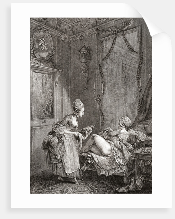 681x850 Medical Enema, After A Painting By P. A. Boudouin, 1770 Posters - Medical Painting