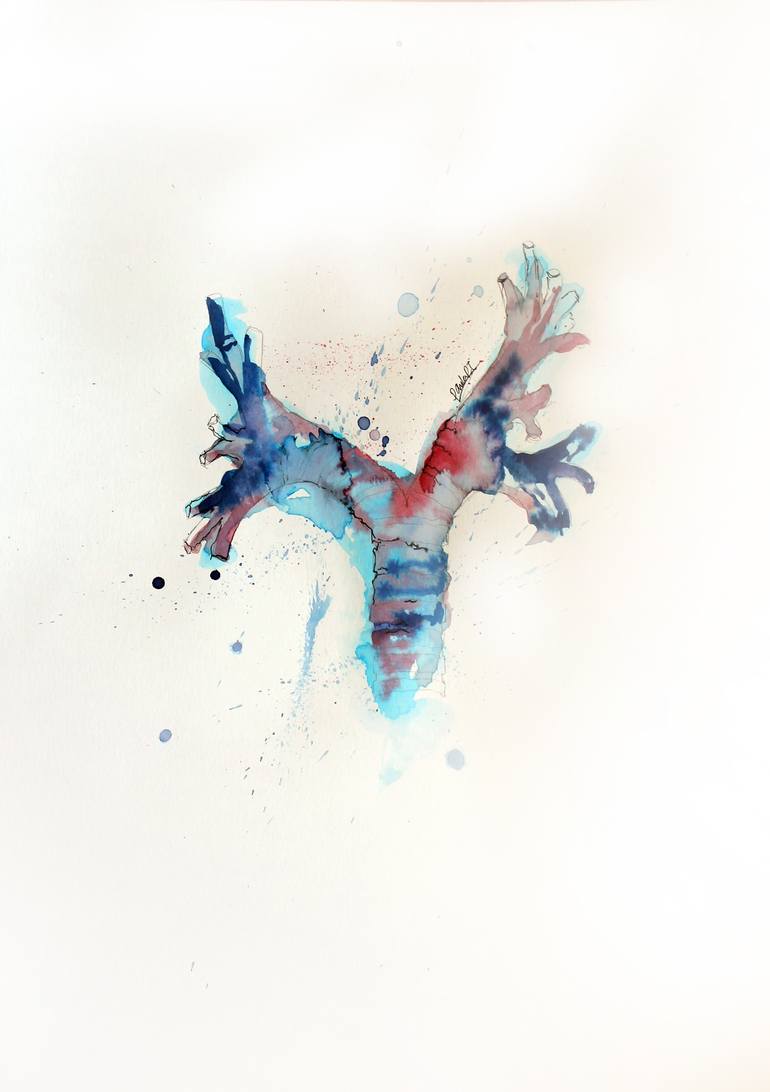 770x1092 Saatchi Art Medical Art Windpipe Painting By Paula - Medical Painting