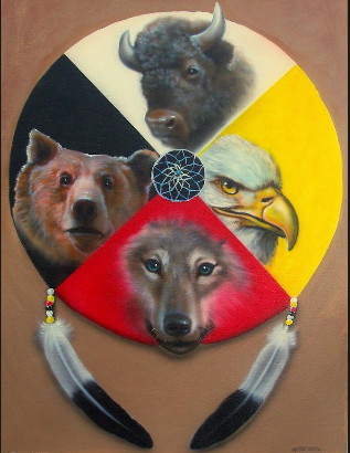 317x410 Medicine Wheel Ancient Spirit - Medicine Wheel Painting