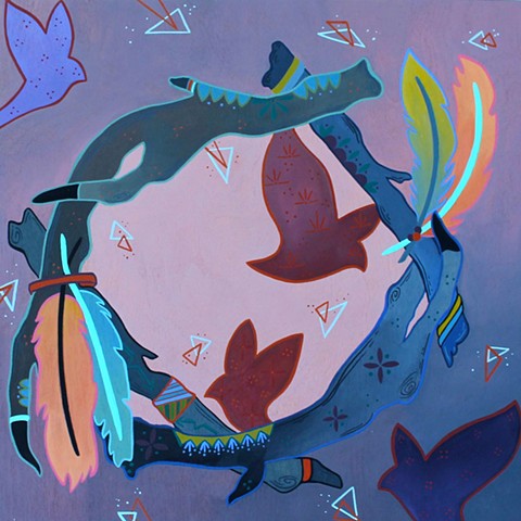 480x480 Fine Art Felicia Gabaldon - Medicine Wheel Painting