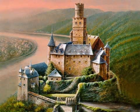 480x384 Medieval Castle Painting A R T ~ - Medieval Castle Painting