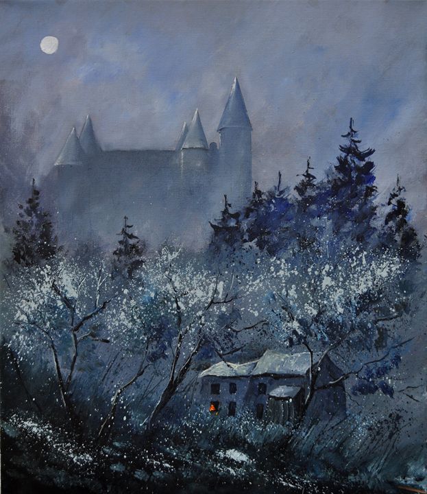 623x720 Medieval Castle - Medieval Castle Painting