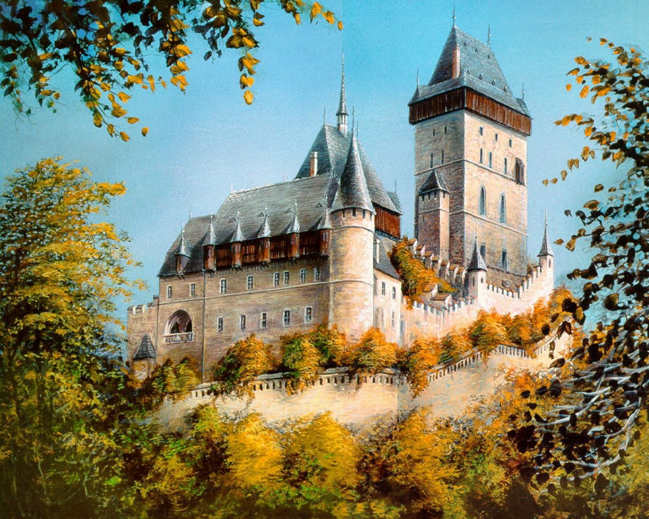 1280x1024 Contentuploads201010medieval - Medieval Castle Painting