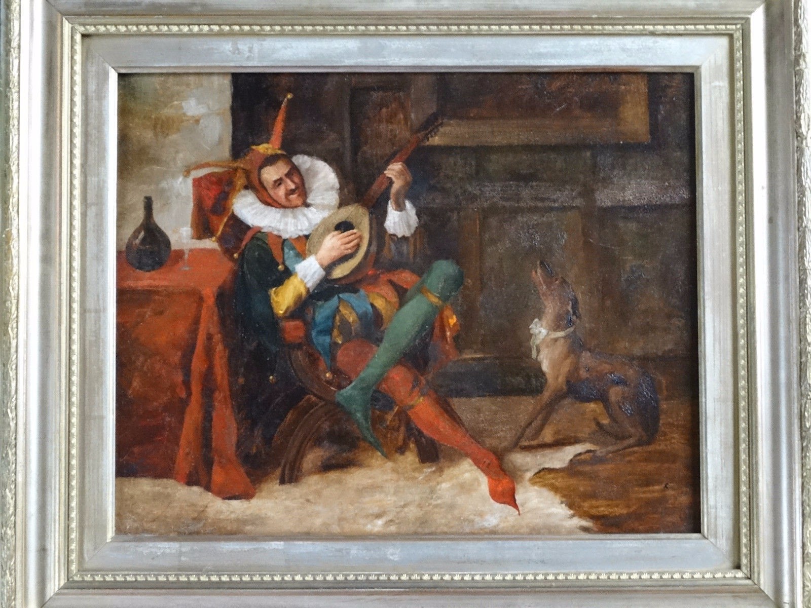 1600x1200 The Court Jester' Original Regency Period 19th Century Oil - Medieval Court Jester Painting
