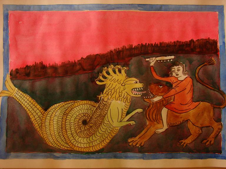 768x576 Project Medieval Bestiary There Be Dragons! (Apr May 09 - Medieval Dragon Painting