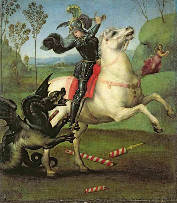 620x711 When Raphael Painted St George Art Agenda Phaidon - Medieval Dragon Painting