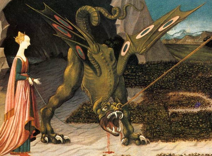 688x507 Bogleech - Medieval Dragon Painting