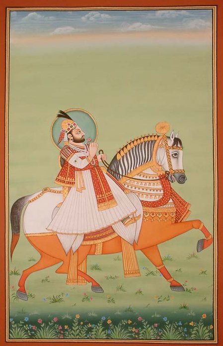 449x695 A Medieval Horse Rider - Medieval Horse Painting