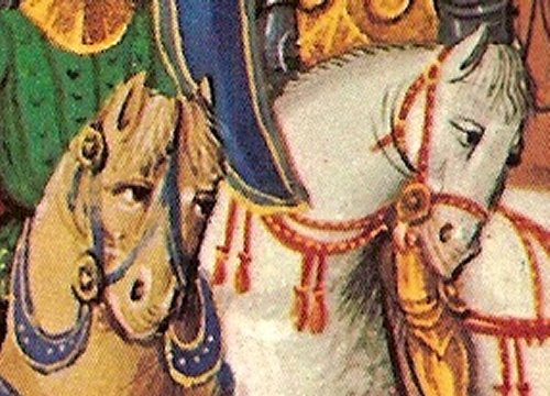 500x360 Bridles - Medieval Horse Painting