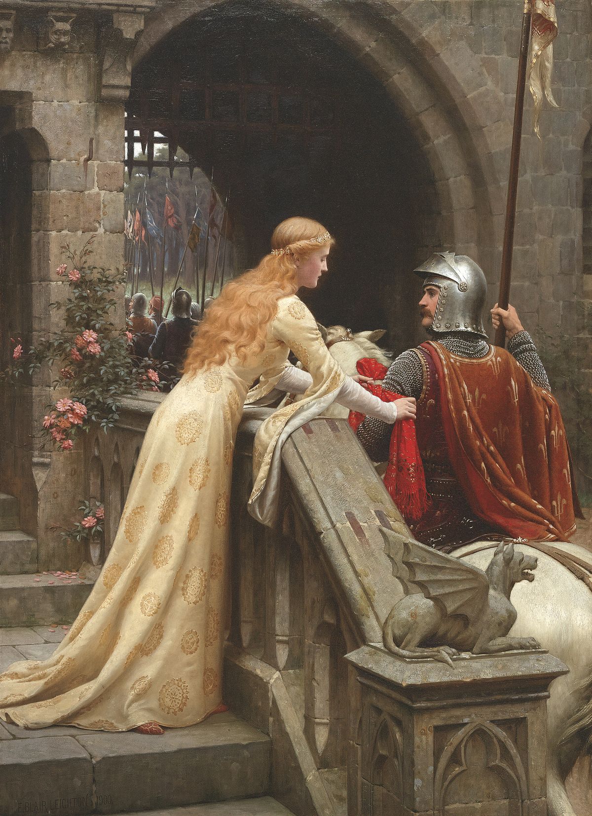 1200x1653 Courtly Love - Medieval King And Queen Painting