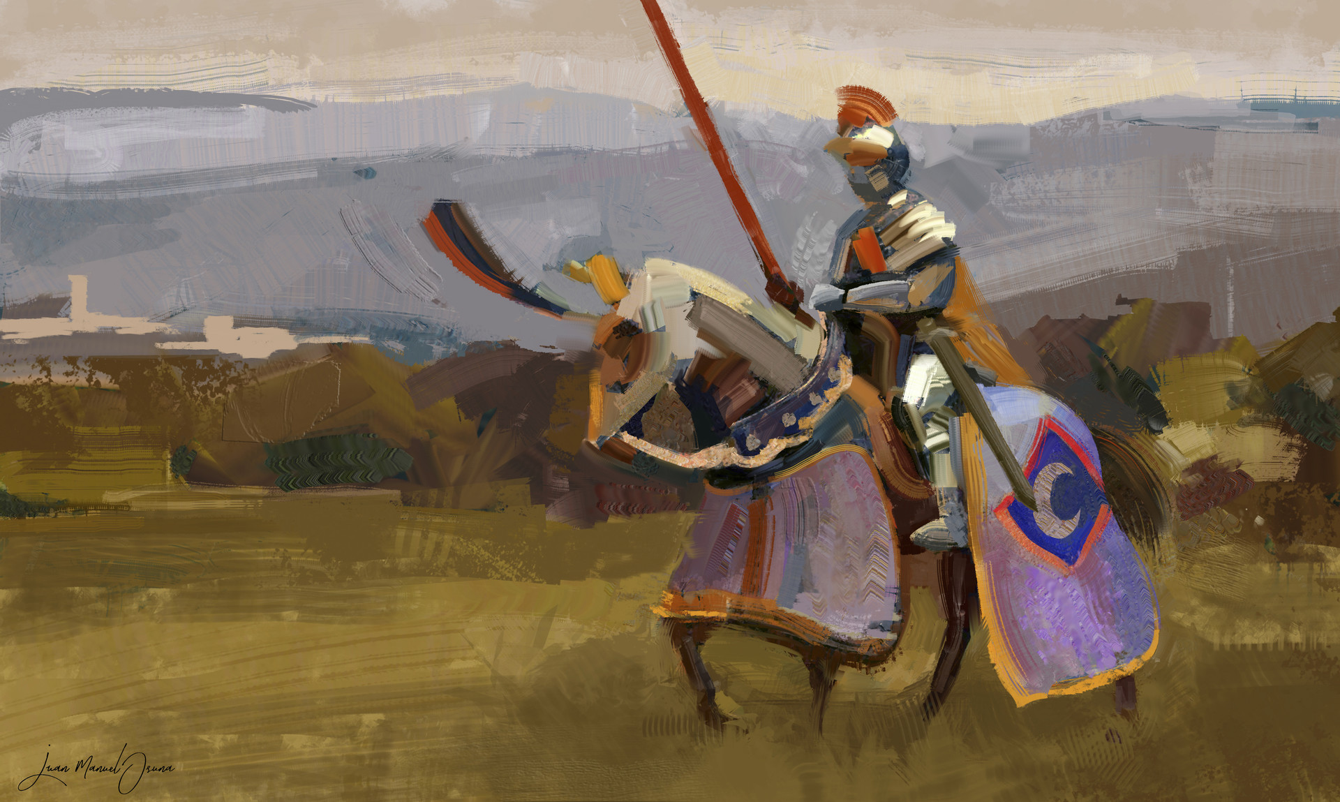 1920x1149 Juan Manuel Osuna - Medieval Knight Painting