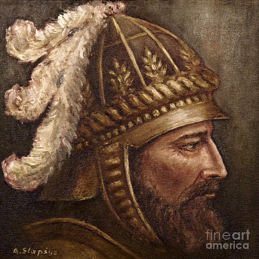 900x900 Medieval Knight Painting By Arturas Slapsys - Medieval Knight Painting
