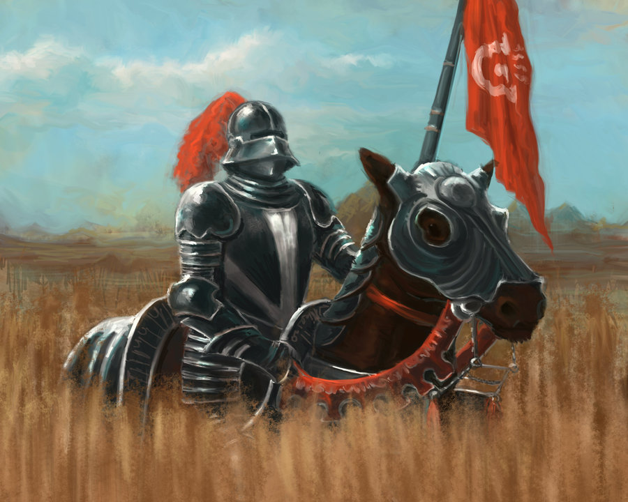 900x720 Medieval Knight By Eyari - Medieval Knight Painting
