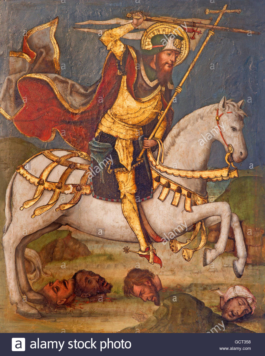 1034x1390 Avila, Spain, April - Medieval Knight Painting