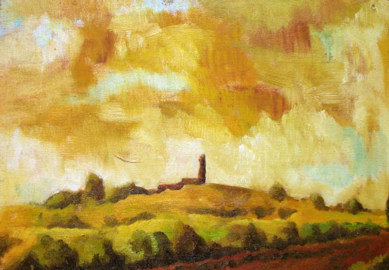 770x535 Saatchi Art Landscape, Italy, Rome Ruin Of Medieval Tower, Roman - Medieval Landscape Painting