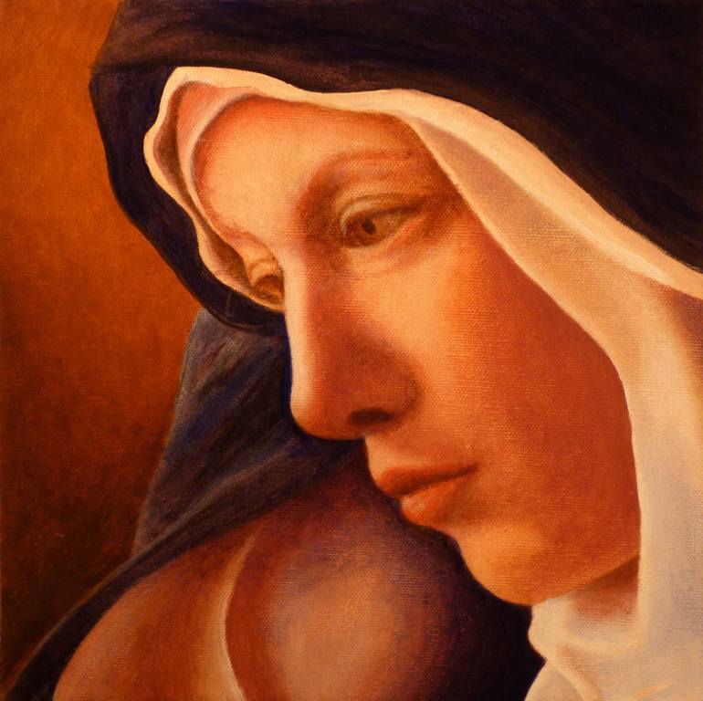 770x768 Saatchi Art Medieval Maiden Painting By Norm Holmberg - Medieval Maiden Painting