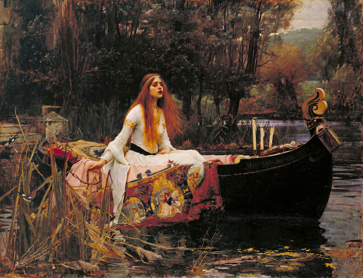 1200x921 The Lady Of Shalott (Painting) - Medieval Maiden Painting