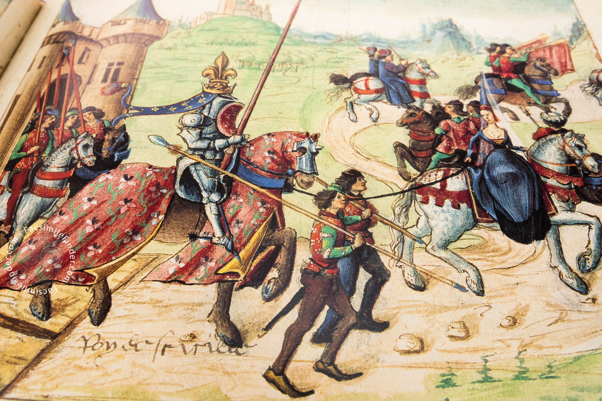 2100x1400 Tournament Book Of D'Anjou Facsimile Edition - Medieval Tournament Painting