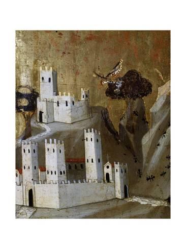 366x488 Medieval Town, Painting Detail Giclee Print By Giovanni Del Biondo - Medieval Town Painting